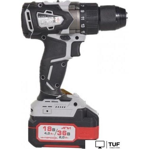 Дрель-шуруповерт Интерскол ДА-13/36В 70 814.2.2.70 (с 2-мя АКБ, кейс)