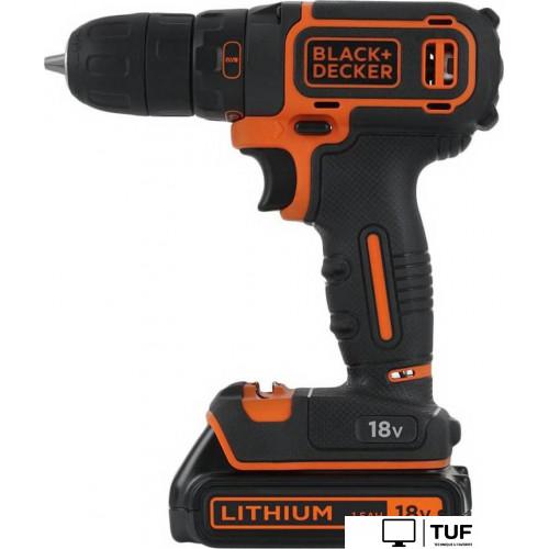 Дрель-шуруповерт Black & Decker BDCDC18B (с 2-мя АКБ, без кейса)
