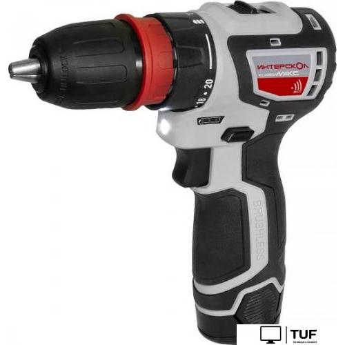 Дрель-шуруповерт Интерскол КомбиМАКС ДА-10/12В 36 687.2.2.79 (с 2-мя АКБ, кейс)
