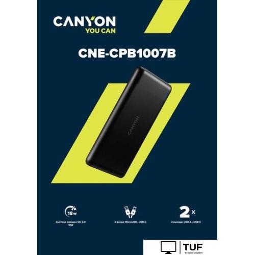 Внешний аккумулятор Canyon PB-107 10000mAh (черный)