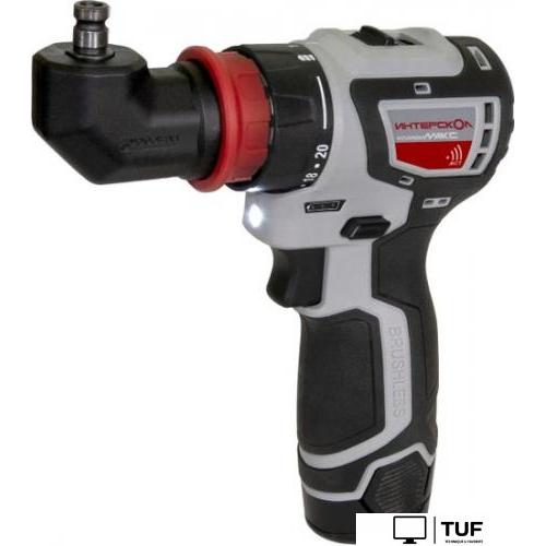 Дрель-шуруповерт Интерскол КомбиМАКС ДА-10/12В 36 687.2.2.78 (с 2-мя АКБ, сумка, набор патронов)