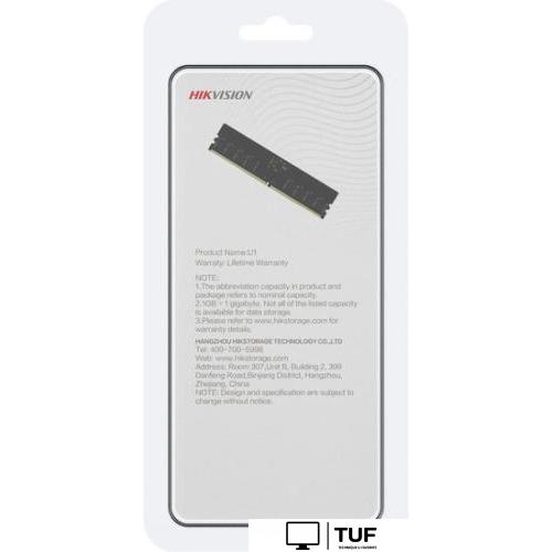 Оперативная память Hikvision U1 16ГБ DDR5 4800 МГц HKED5161DAA4K7ZK1/16G