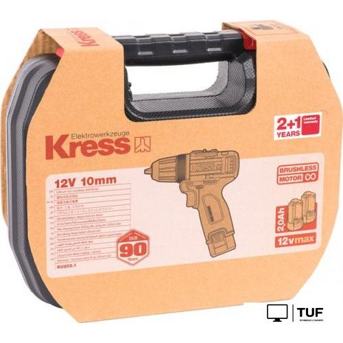 Дрель-шуруповерт Kress KU202.1 (с 2-мя АКБ, кейс)