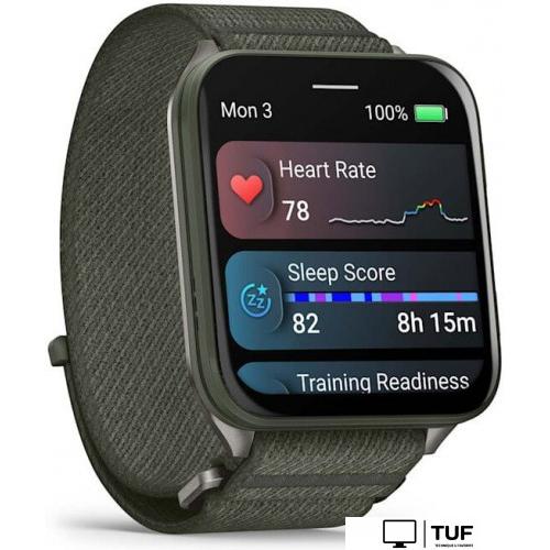 Умные часы Garmin Venu X1 (титановый/зеленый)