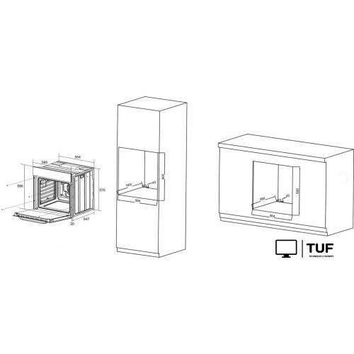 Электрический духовой шкаф ZorG BIL616 black matte
