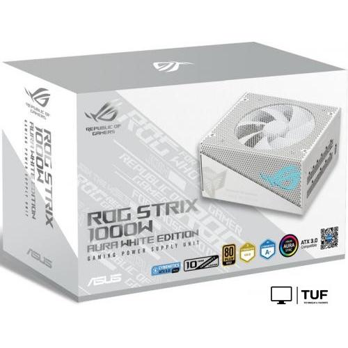 Блок питания ASUS ROG Strix 1000W Gold Aura Edition ROG-STRIX-1000G-AURA-WHITE-GAMING