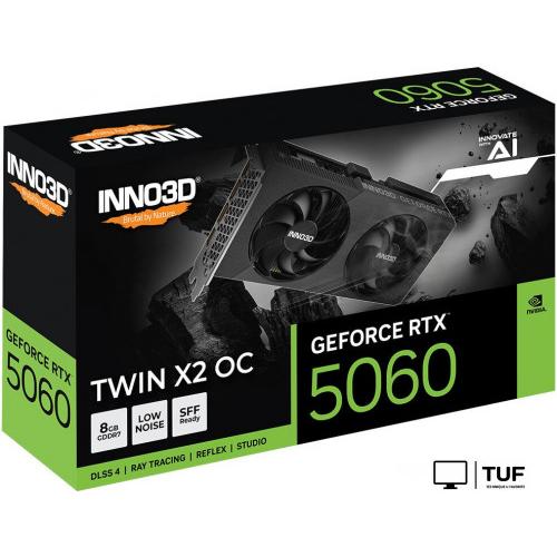 Видеокарта Inno3D GeForce RTX 5060 8GB Twin X2 OC N50602-08D7X-195071N
