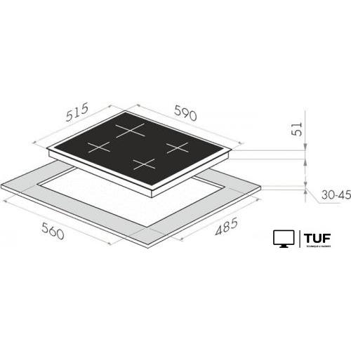Варочная панель MAUNFELD EGHG.64.2CW/G