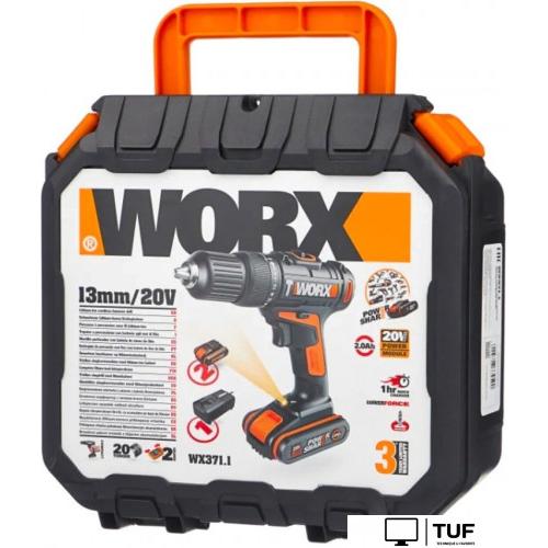 Ударная дрель-шуруповерт Worx WX371.1 (с 2-мя АКБ, кейс)