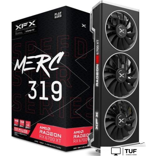 Видеокарта XFX Speedster MERC 319 Radeon RX 6700 XT Black 12GB GDDR6