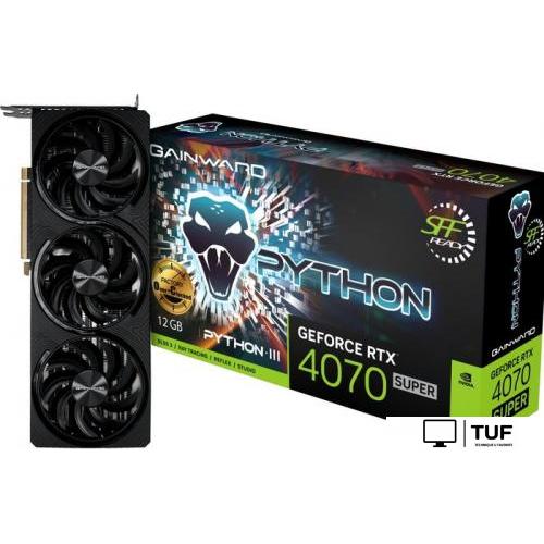 Видеокарта Gainward GeForce RTX 4070 Super Python III OC NED407ST19K9-1043T
