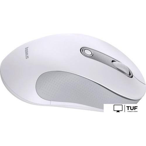 Мышь Baseus F02 Ergonomic Wireless Mouse (белый, без батарейки в комплекте)