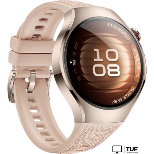 Умные часы Huawei Watch 5 42 мм (песочный, с бежевым силиконовым ремешком, международная версия)