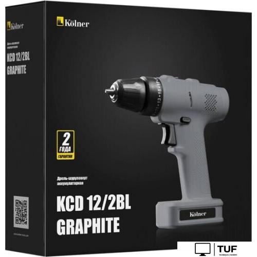 Дрель-шуруповерт Kolner KCD 12/2BL Graphite (с 1-им АКБ, оснастка, кейс)
