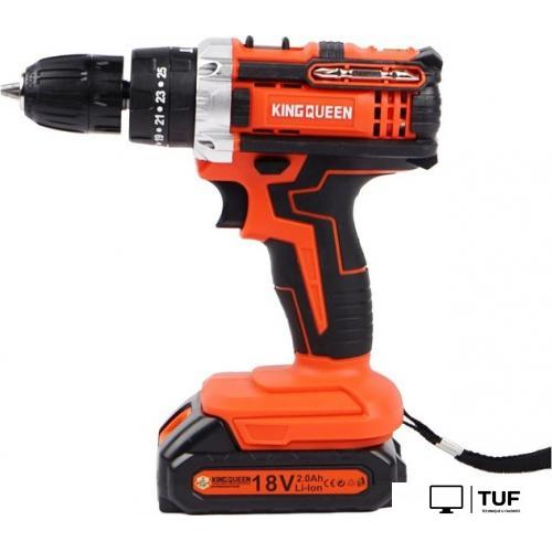 Ударная дрель-шуруповерт KingQueen KQ-101k (с 2-мя АКБ, кейс)