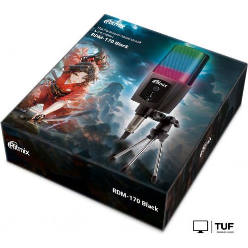 Проводной микрофон Ritmix RDM-170 (черный)