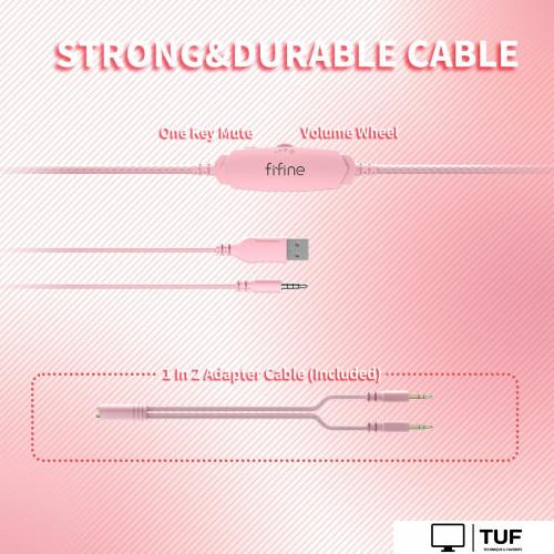 Наушники FIFINE H3 (розовый)