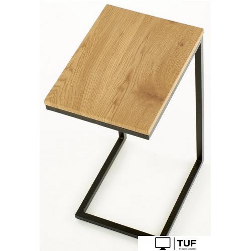 Приставной столик Halmar Nisa (дуб золотой/черный)