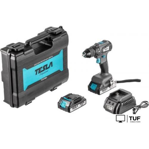 Дрель-шуруповерт Tesla TCD18BL 840369 (с 2-мя АКБ, кейс)
