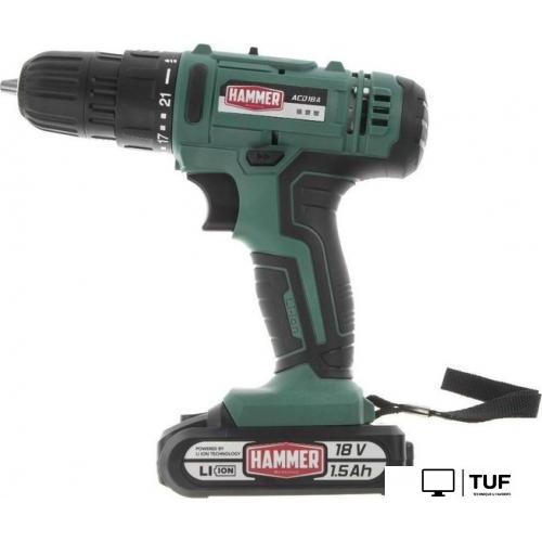 Дрель-шуруповерт Hammer ACD18A (с 2-мя АКБ, кейс)