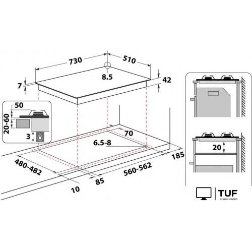 Варочная панель Whirlpool GMWL728/IXL