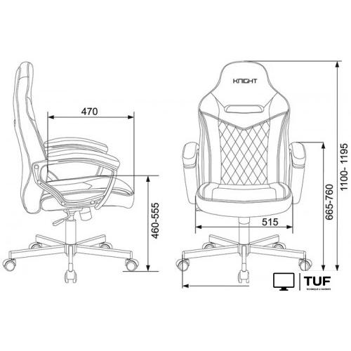 Игровое (геймерское) кресло Zombie Viking 6 Knight Fabric (серый/черный)