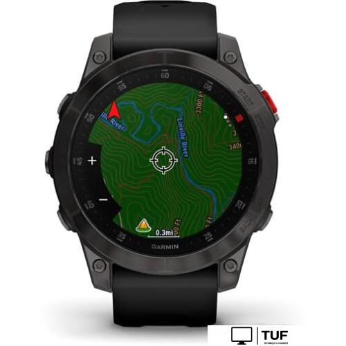 Умные часы Garmin Epix Sapphire Gen 2 (черный титан/черный)