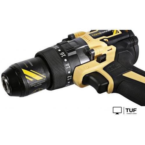 Ударная дрель-шуруповерт Hanskonner HCD18165BLI (с 2-мя АКБ, кейс)