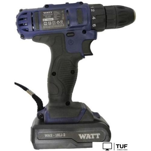 Дрель-шуруповерт WATT WAS-18 Li-2 1.018.031.12 (с 2-мя АКБ, кейс)