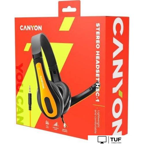 Наушники Canyon HSC-1 (черный/желтый)