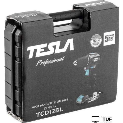 Дрель-шуруповерт Tesla TCD12BL 834528 (с 2-мя АКБ, кейс)