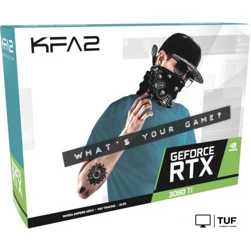 Видеокарта KFA2 GeForce RTX 3060 Ti Core LHR 1-Click OC 36ISL6MD1VQK