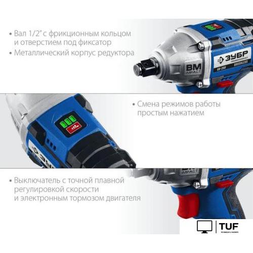 Гайковерт Зубр GB-250-42 (с 2-мя АКБ, кейс)