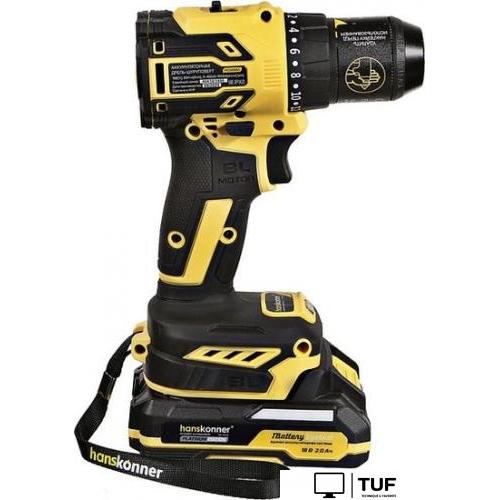 Дрель-шуруповерт Hanskonner HCD2065C (с 2-мя АКБ, кейс)