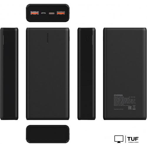 Внешний аккумулятор Digma DGPF20B 20000mAh (черный)