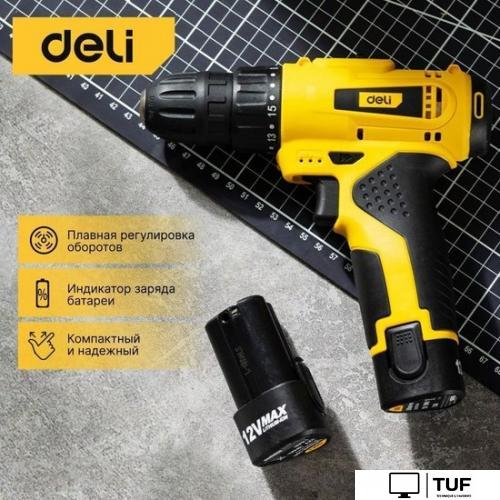 Дрель-шуруповерт Deli DL-DZ12-E1A1 102878 (с 1-им АКБ)