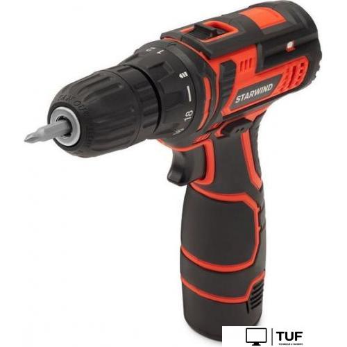 Дрель-шуруповерт StarWind DS-10-12H-2 KWCD1909 (с 2-мя АКБ, кейс)