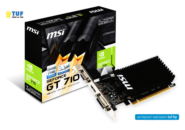 Видеокарта MSI GeForce GT 710 1GB DDR3 [GT 710 1GD3H LP]