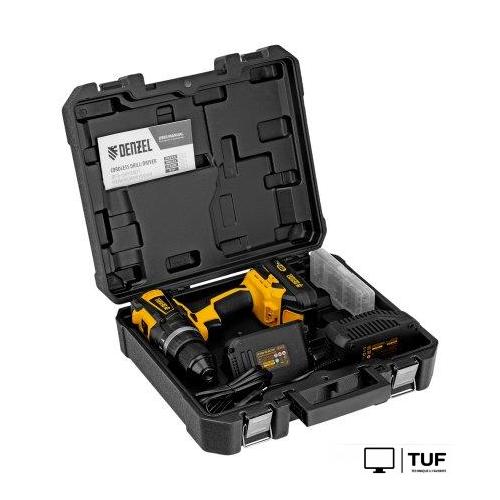 Ударная дрель-шуруповерт Denzel CIDB-IB-18-02 26130 (с 2-мя АКБ, кейс, набор оснастки)