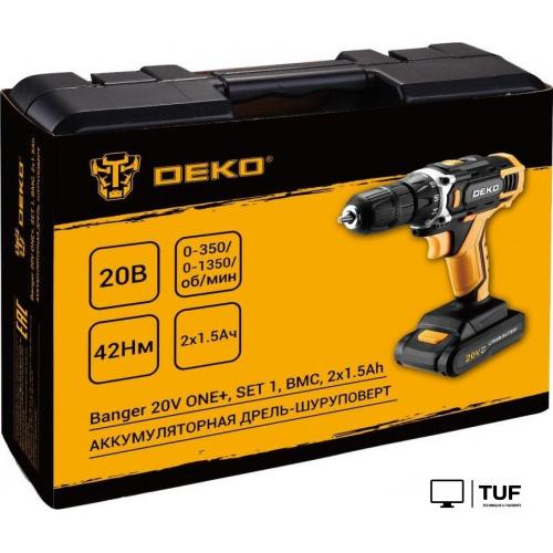 Дрель-шуруповерт Deko Banger 20V ONE+ 083-1110 (с 2-мя АКБ, кейс)