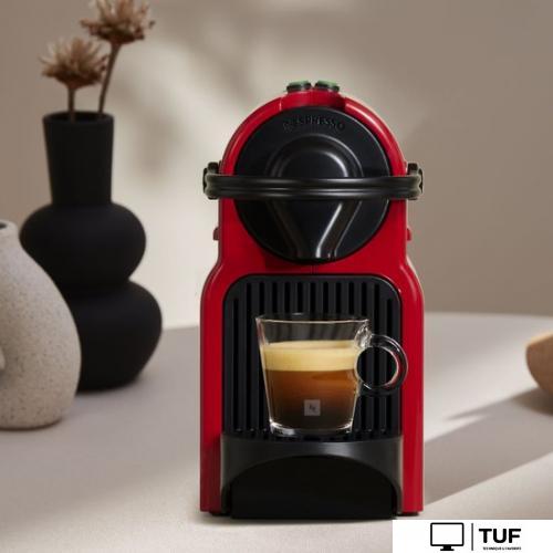 Капсульная кофеварка Nespresso Inissia C40 (красный)
