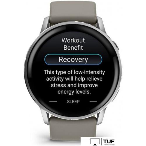 Умные часы Garmin Venu 4 45 мм (серебристый/серый)