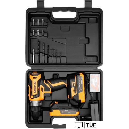 Дрель-шуруповерт Deko GCD20DU PRO Set 083-1040 (с 2-мя АКБ, кейс)