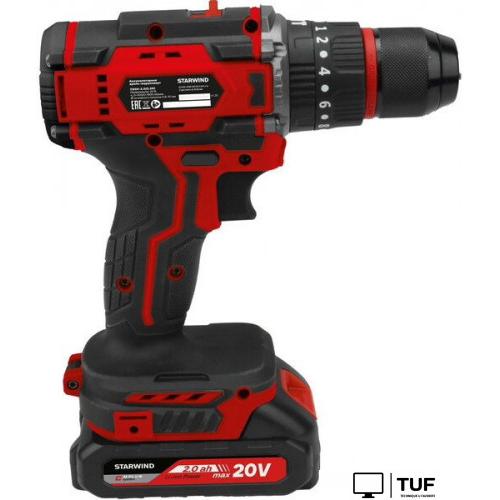 Ударная дрель-шуруповерт StarWind CD20-2.0/2.0HS1 (с 2-мя АКБ, кейс)
