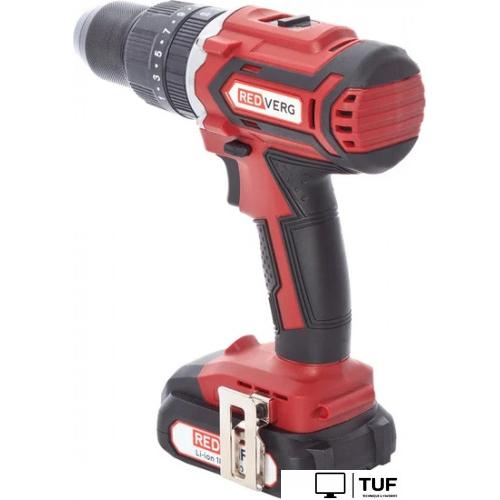 Ударная дрель-шуруповерт RedVerg RD-IS18BL/U (с 2-мя АКБ, кейс)