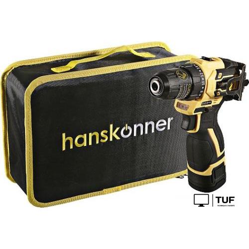 Дрель-шуруповерт Hanskonner HCD1645BLC (с 2-мя АКБ, сумка)