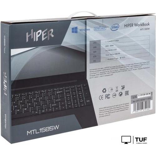 Ноутбук Hiper WorkBook MTL1585W1135W1