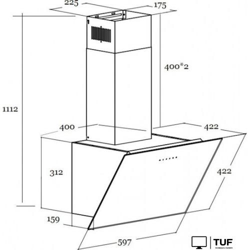 Кухонная вытяжка Schtoff Uno 60 (белый)