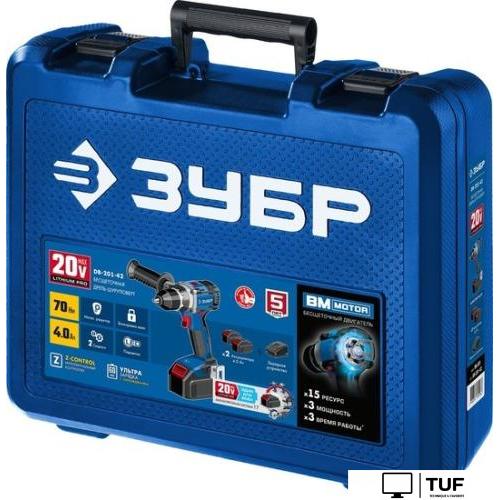 Дрель-шуруповерт Зубр Профессионал DB-201-42 (с 2-мя АКБ 4 Ач, кейс)