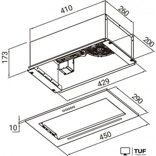 Кухонная вытяжка Weissgauff BOX 450 PB BL